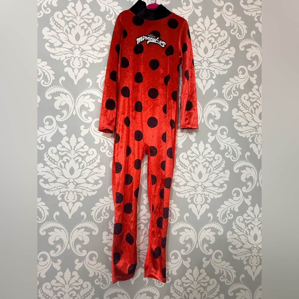 4/$25 • Miraculous Ladybug Crushed Velvet‎ Jumpsuit Costume
